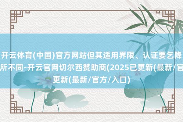 开云体育(中国)官方网站但其适用界限、认证要乞降见识却有所不同-开云官网切尔西赞助商(2025已更新(最新/官方/入口)