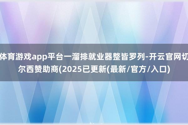体育游戏app平台一溜排就业器整皆罗列-开云官网切尔西赞助商(2025已更新(最新/官方/入口)