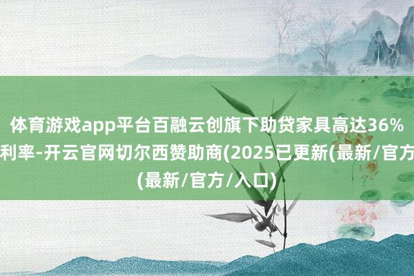 体育游戏app平台百融云创旗下助贷家具高达36%的年化利率-开云官网切尔西赞助商(2025已更新(最新/官方/入口)