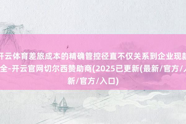 开云体育差旅成本的精确管控径直不仅关系到企业现款流安全-开云官网切尔西赞助商(2025已更新(最新/官方/入口)
