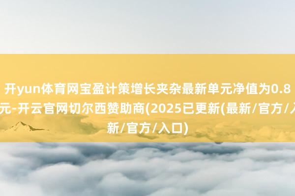 开yun体育网宝盈计策增长夹杂最新单元净值为0.8717元-开云官网切尔西赞助商(2025已更新(最新/官方/入口)